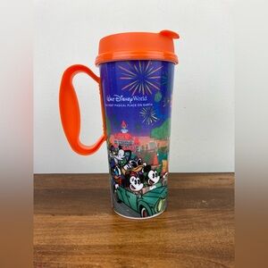 2024 Walt Disney World Resort Reusable Refillable Mug Parks Orange/Blue Mickey